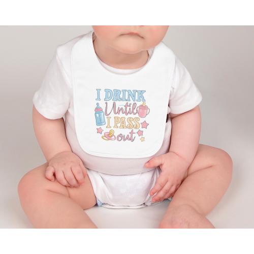 I Drink Until I Pass Out Baby Bib and T Shirts, Newborn Feeding Humor Sweatshirt, Baby Shower Gift, Funny Baby Bib
