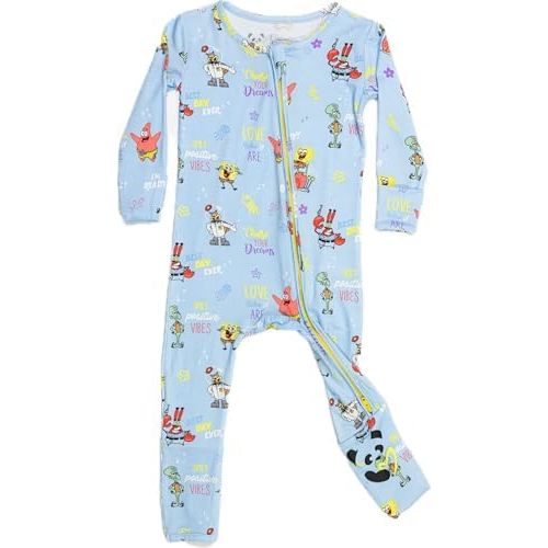 Bellabu Bear SpongeBob SquarePants Rayon from Bamboo Convertible Footie for Baby Boys & Girls