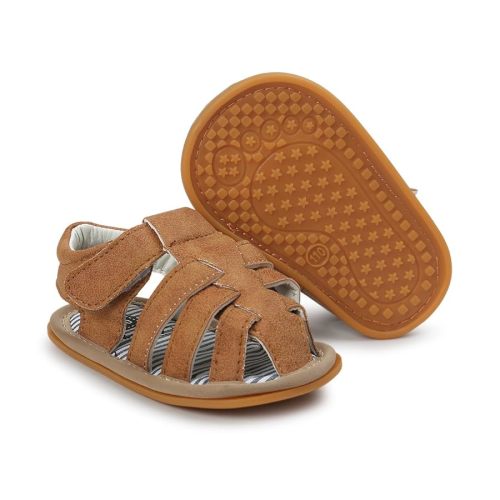 E-FAK Baby Boys Girls Summer Sandals Outdoor Beach Anti-Slip Rubber Soft Sole Newborn Toddler First Walker Shoes 0-18 Months