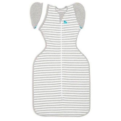 Love to Dream Swaddle Wrap Up Transition Bag - Cotton 1.0 TOG Gray Stripe - M