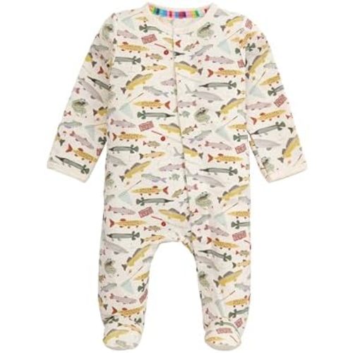 Magnetic Me Boys Modal Magnetic Baby Footie Pajamas | Silky Soft Modal Fabric | Reel Good Time | 6-9 Months