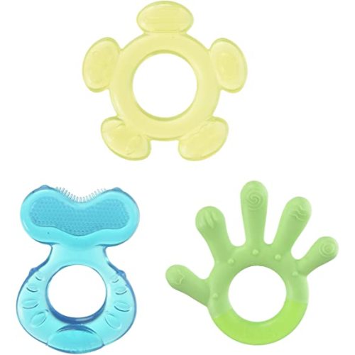 Nuby 3 Step Soothing Teether 3 Piece Set, BPA Free - Assorted Color