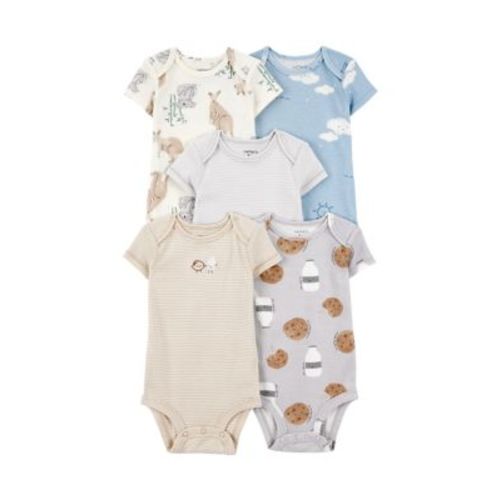 Baby Boys Short Sleeve Bodysuits - 5 Pack