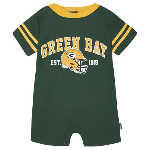 Gerber NFL unisex-baby Nfl Team Short Sleeve Romper