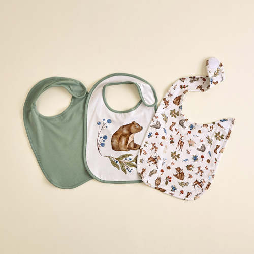 Forest Animal Multi Baby Bib Set | Iridessa