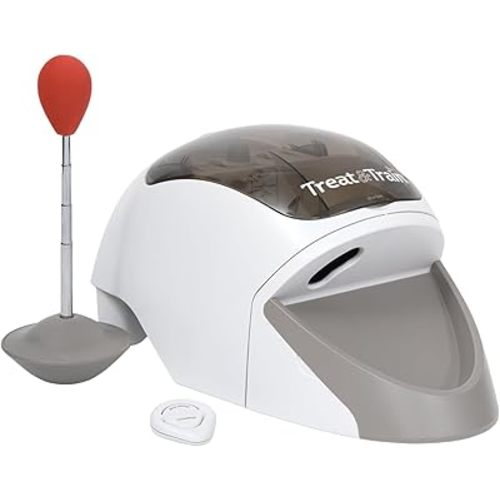 Treat&Train - Remote Treat Dispensing Dog Training System, Positive Reinforcement, Calm Behavior, Distraction Avoidance, Includes Instruction Booklet, Target Wand & Remote, for Dogs 6 Months & Up