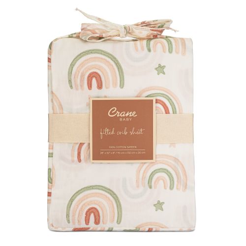 Parker Rainbow Crib Sheet | Crane Baby