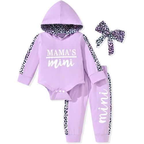 Baby Girl Long Sleeve Infant Hoodie Romper Pants Outfit