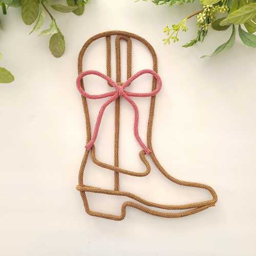 Cowgirl Boot with Bow Wall Decor- Western Inspired Home, Nursery & Girls Room accent piece