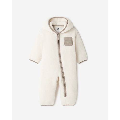 Baby Alta Shearling Fleece Romper Hoodie