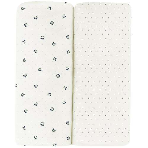 Blue Cherry 2-Pack Fitted Crib Sheet Set | versatile & chic – Ely's & Co.