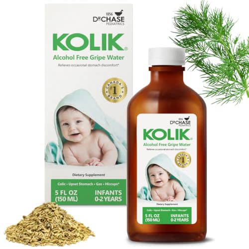 Dr. Chase Kolik Gripe Water for Babies, Alcohol Free Gripe Water for Infant Colic and Gas Relief, Safe and Soothing Colic Baby Relief - 5 Fl Oz