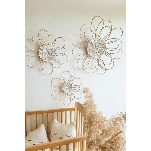 Woven Flower Set – Boho Nursery Wall Decor