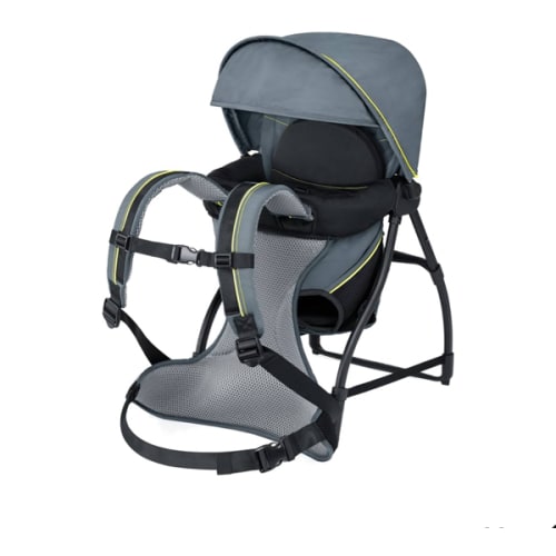 Chicco SmartSupport Aluminum Frame Backpack Carrier, Lightweight Baby Backpack Carrier | Solar/Grey