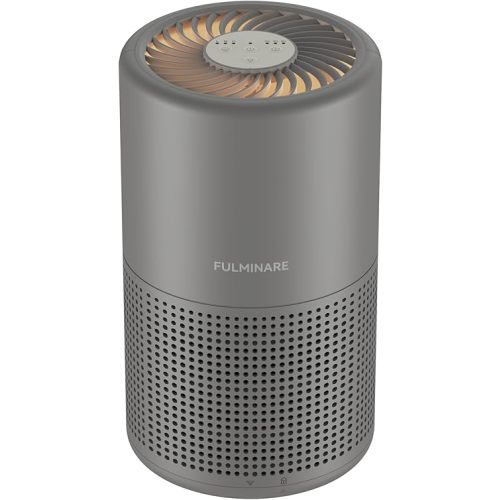 FULMINARE Air Purifiers for Bedroom H13 True HEPA Air Filter Quiet Air Cleaner With Night Light Portable Small Air Purifier for Home, Office, Living Room (White 2 Pack)