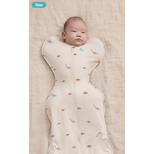 Swaddle Up™ 1.0 TOG Cotton Cream Dino Snore