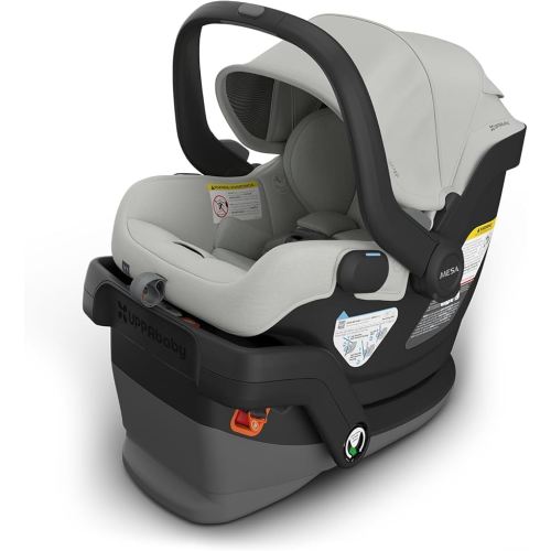 UPPAbaby Mesa V3 Infant Car Seat - Easy Installation + SmartSecure Technology - Attaches to Stroller | Base + Infant Insert Included - Savannah (Grey Mélange)
