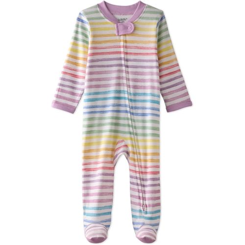 baby-girls Scout Sleep & Play 100% Organic Cotton Footed Zip Front Sleeper Pajamas for Baby Girls