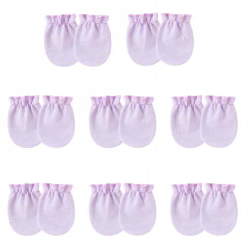 TELOLY 8 Pairs Baby Mittens,Cotton Mittens for Newborn Baby Girls,Newborn Mittens for 0-1 Years