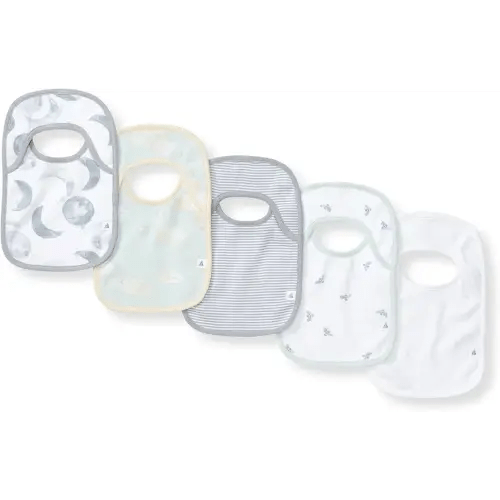 Burt's Bees Baby Organic Baby Bibs – 100% Cotton Newborn Infant Bibs for Baby Boys & Girls