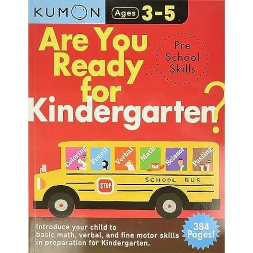 Kumon Are You Ready for Kindergarten Preschool Skills (Big Preschool Workbook), Ages 3-5, 384 pages (Arkw)
