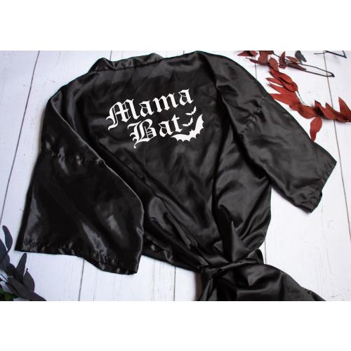 Mama Bat Robe, Goth Mothers Day Gift, Custom Emo Robe, Gothic Horror Gift, Baby Bat