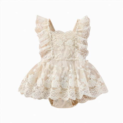 TOWED22 Baby Boy Girl First Birthday Outfit Sleeveless Sweet One Print Romper Bodysuit Cute 1st Cake Smash Outfit Khaki,18-24 M