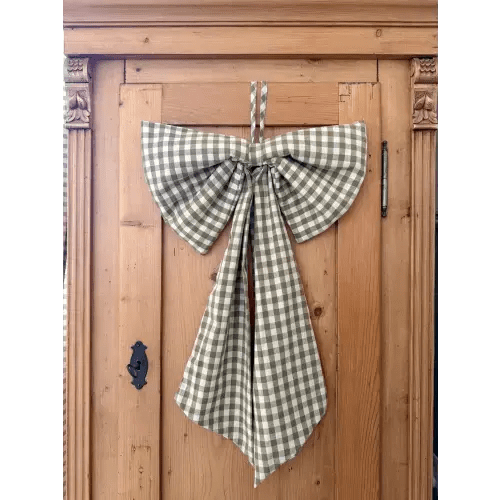 Oversized Bow - Farmhouse Green Gingham