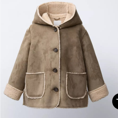 DOUBLE-FACED FLEECE COAT - Light khaki | ZARA United States