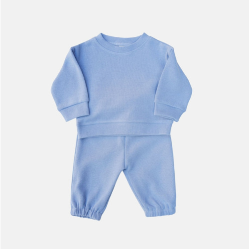 Kids Ribbed Cotton Sweater in Blue