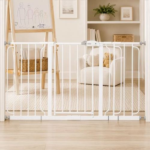 Regalo Safety 29"-56" Extra Wide Baby Gate, Bottom of Stairs & Doorways