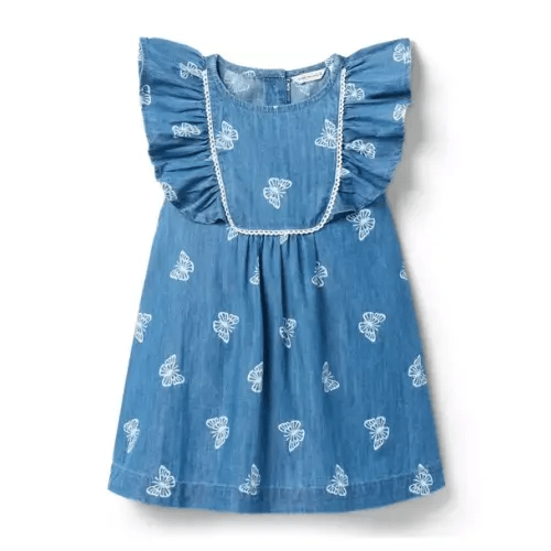 Girl Poxie Medium Wash The Chambray Butterfly Dress by Janie and Jack