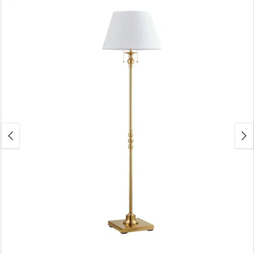 KAWOTI 60.5'' 2-Light Floor Lamp with Empire Fabric Shade
