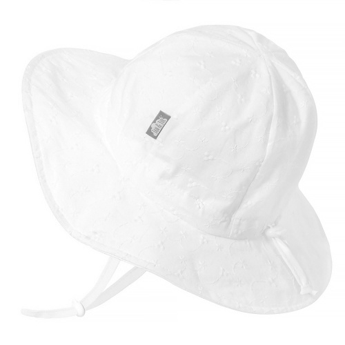 Kids Cotton Floppy Hats | White Eyelet