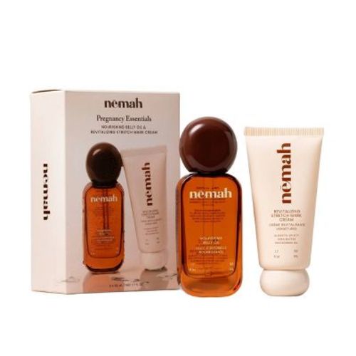 Nemah Pregnancy Essentials Belly Oil + Stretch Mark Cream Maternal Skincare Gift Set - 3.4 fl oz/2ct