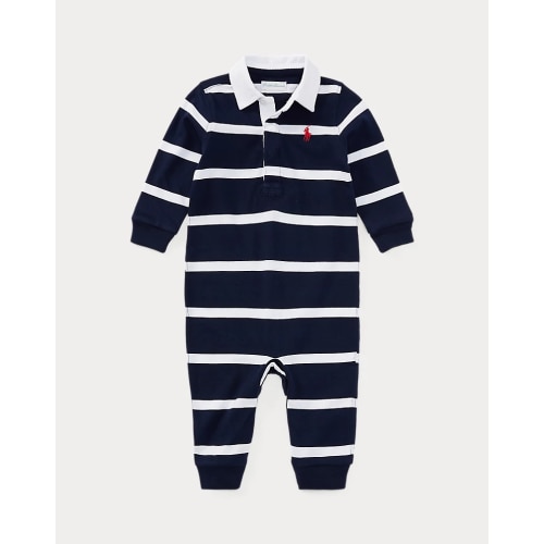 Baby Boys' Striped Cotton Rugby Coverall | Ralph Lauren