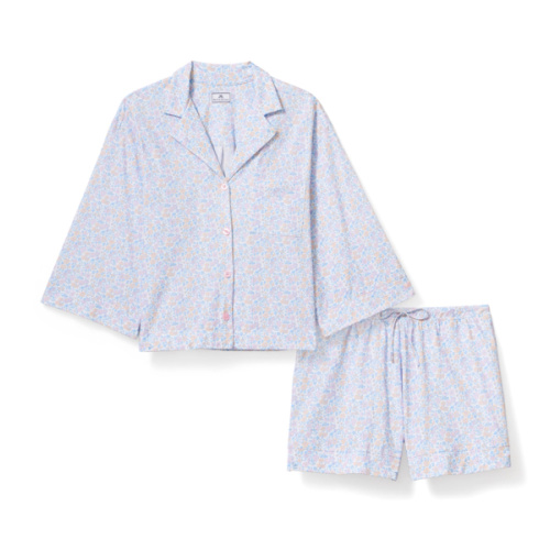 The Olivia Lightweight Pima Short Set in Fleur Blanche