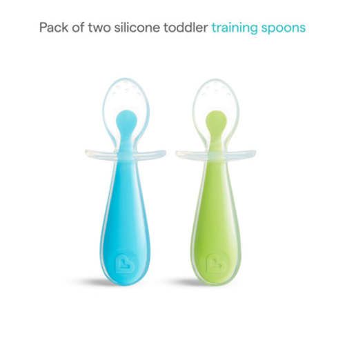 Gentle Scoop™ Silicone Training Spoons, 2pk |Munchkin.com