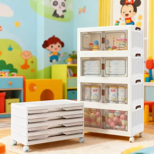 5 layer folding storage box large capacity easy assemble - Temu