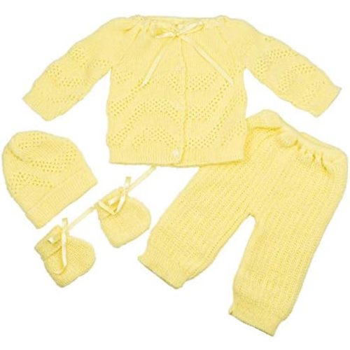 BABY Crochet Outfit Set Newborn Clothe Boys Girls Warm Winter Beautiful Clothing 4 Pieces