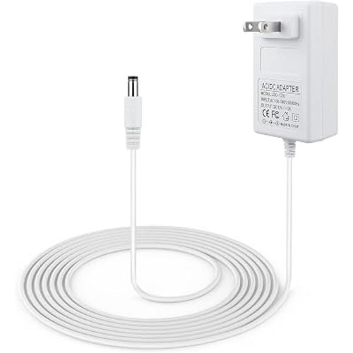 10ft Power Cord for 4moms mamaRoo 4, 12V 3A Charger for RockaRoo Baby Swing | AC Adapter, White
