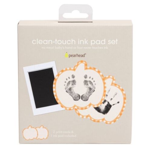 Pearhead Halloween 6"x6.25" Clean-Touch Ink Pad Set - Pumpkin