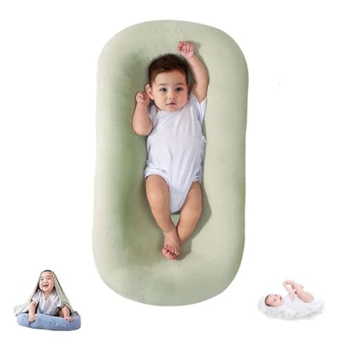 Baby Lounger for Newborn Babies 0-18 Months, Bionic Organic Lounger for Baby, Soft Cotton Breathable Infant Floor Seats & Loungers