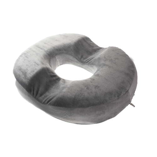 Orthopedic Donut Seat Cushion Memory Foam Cushion – Tailbone & Coccyx Memory Foam Pillow - Pain Relief & Relieves Tailbone Pressure - Light Gray