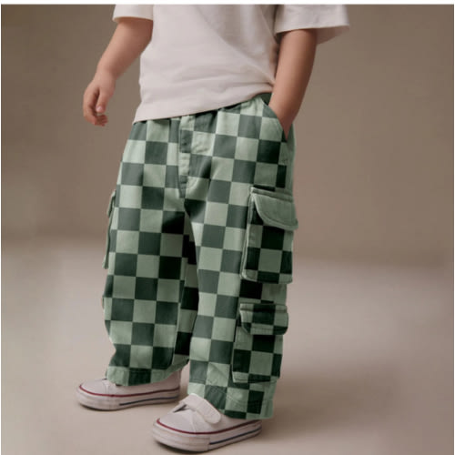 Baby & Kids Checkerboard Multiple Pockets Pants