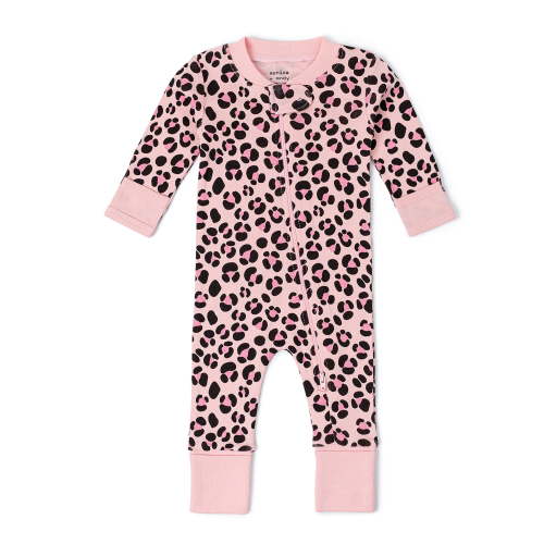 Monica + Andy Organic Cotton Gender Neutral Long Sleeve Baby One-Piece Pajama, Sizes Newborn - 24 Months