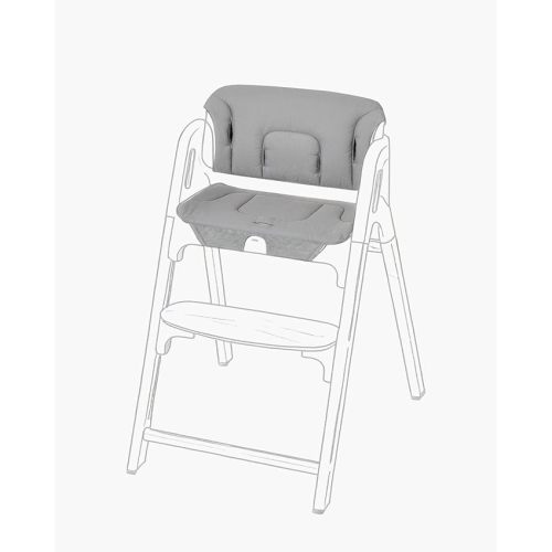 Momcozy High Chair Cushion & Backrest Set - Ergonomic Support for Dinerpal Chairs, Machine Washable Gray Seat Pad with Non-Slip Design