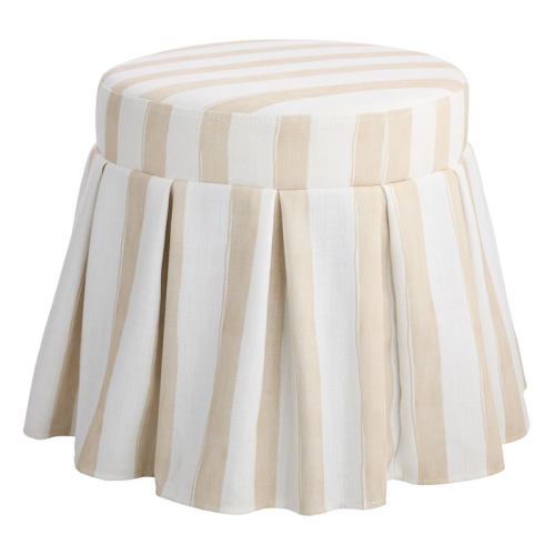 Angelina Ottoman, Taupe Stripe