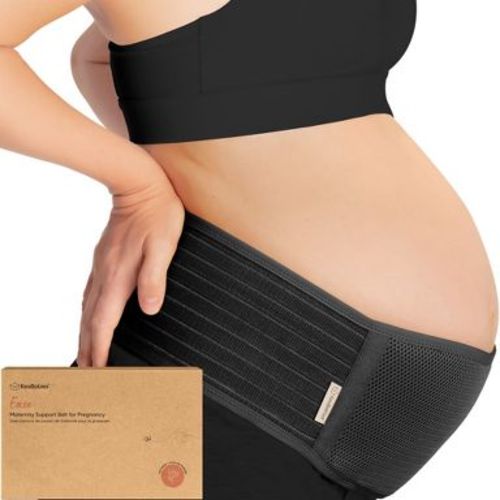 KeaBabies Maternity Belly Band Pregnancy, Soft & Breathable Pregnancy Belly Support Belt for Pregnant Women (Midnight Black, One Size)