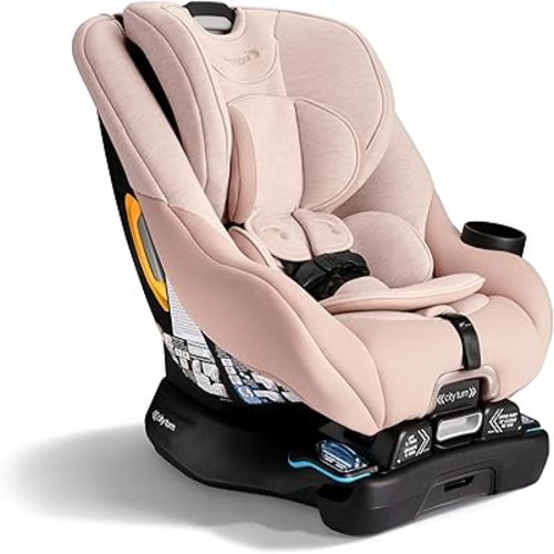 Baby Jogger® City Turn Rotating Car Seat, 180-Degree Turn, Rear Facing, Forward Facing Swivel Convertible Car Seat with Lightweight Coolmax Fabric, Newborn to Toddler, Dune Fashion
